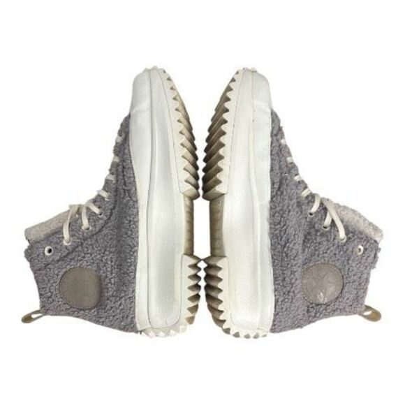 Converse Run Star Hike High Grey Sherpa Vapor Mauve Shoes 172202C Size M/8 W/9.5 - Picture 4 of 11